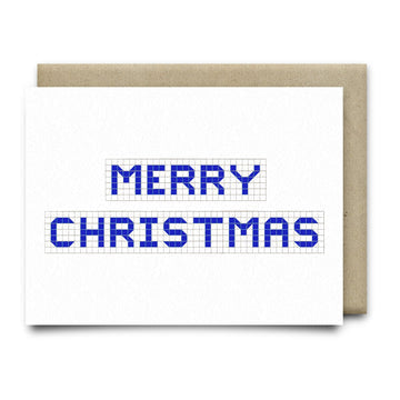 Merry Christmas Houston Blue Tiles | Anvil Cards - Cards