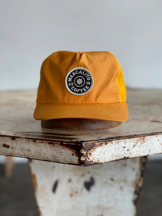 Mescalito Nylon Field Hat | Coffee - Yellow Meshback / Logo