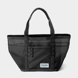 The Duck Camp Mesh Gear Tote is a black mesh bag with two handles, a front zipper pocket, and a Duck Camp patch on the front, shown against a plain light background.