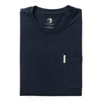 The Navy Lounge Set by Duck Head features a stylish, neatly folded navy blue design—complete with a subtle chest pocket and branded label inside the collar—making it an ideal gift.