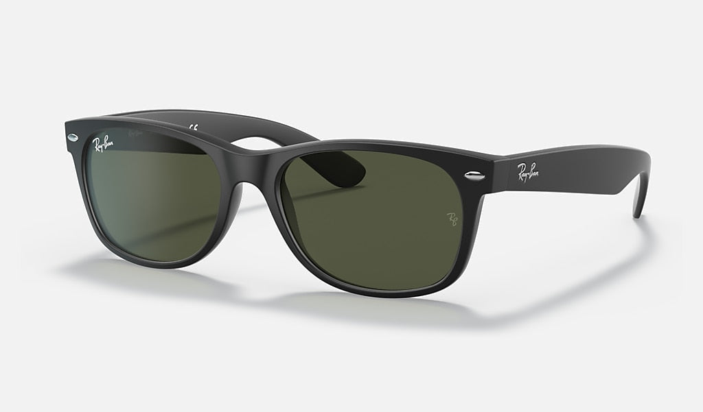 New Wayfarer | Rubber Black With Green | Ray Ban