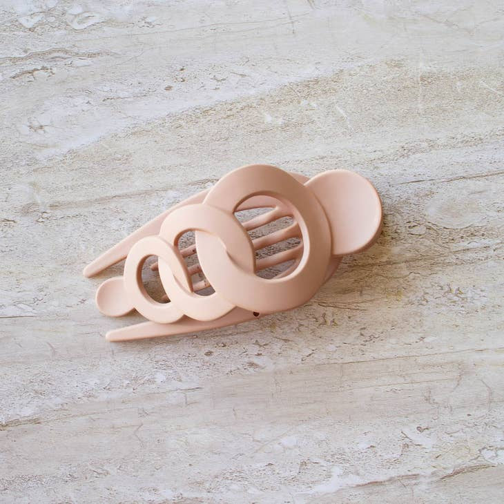 O Rings Side Hair Claw Clip | Tiepology - Pink Accessories