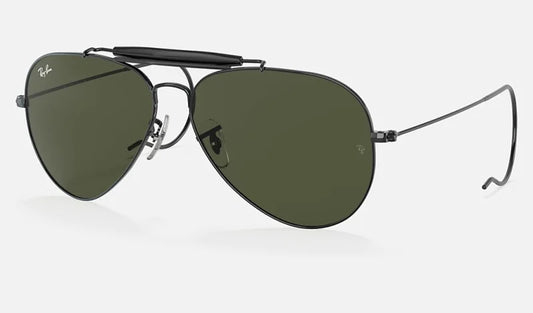 Outdoorsman i | Black With Green | Ray Ban - Sunglasses -