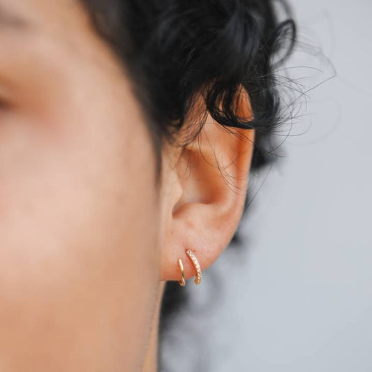Pave Spiral - Gold Earrings | Jaxkelly - Jewelry