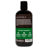A bottle of Dr. Squatch Conditioner┃Pine Tar showcases shea butter, avocado oil, and pine tar for moisture and features a rugged, old growth forest scent. Ingredient list and barcode are visible on the label.