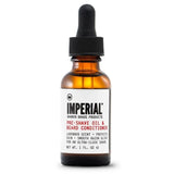 Imperial Barber Products' Pre-Shave Oil & Beard Conditioner comes in a brown glass bottle with a black dropper cap and provides 1 fl oz of oil for shave protection and beard conditioning.