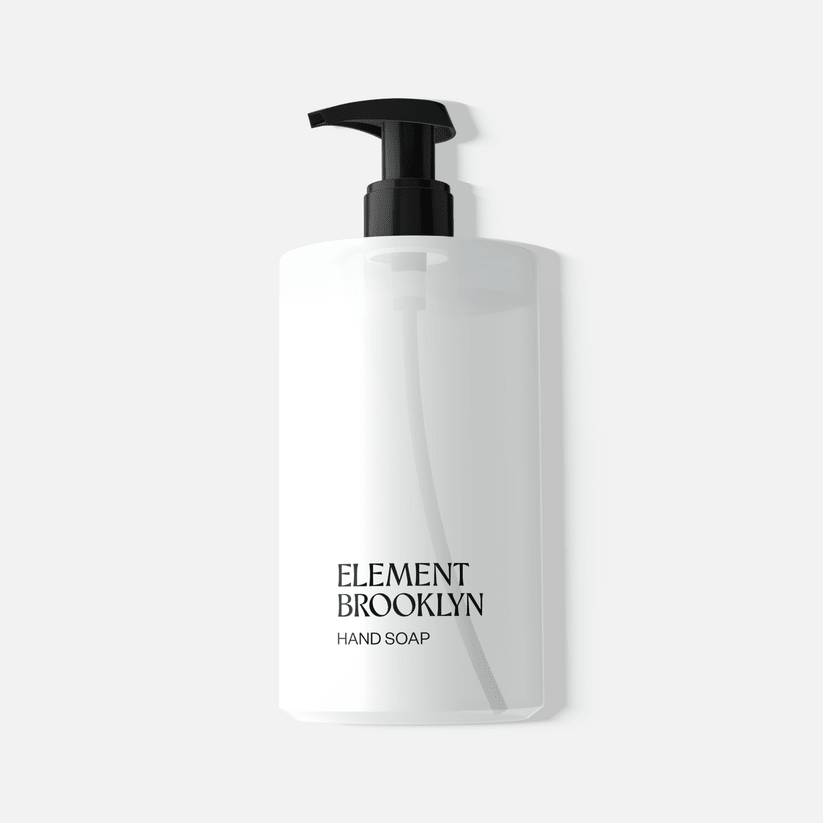 The Reusable Hand Soap Dispenser by Element Brooklyn is shown against a white background—ideal for hand and body soap refills in your reusable dispenser.