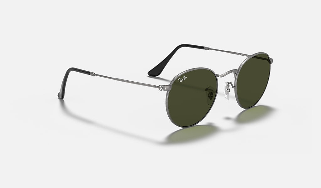 Round Metal | Black With Green | Ray Ban - Sunglasses -