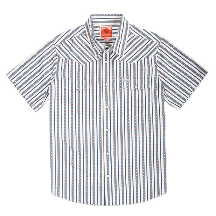 Serape Pearl Snap Short Sleeve | Sendero - Navy / s
