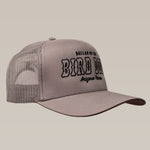 The Ballad of the Bird Dog Shop Hat features a gray front, mesh back, and "Arizona to Texas" embroidered in black.