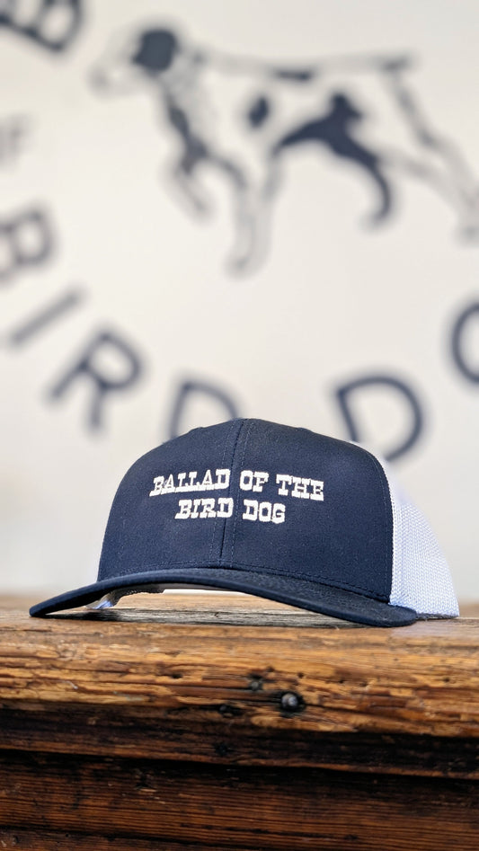 Shop Hat | Old Fashioned Navy And White Dad Hat By Ballad Of The Bird Dog