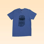 Show your local pride with the Ballad of the Bird Dog Shop Shirt | Brenham Water Tank, featuring a graphic of Brenham's water tower and "Welcome Brenham" on the front.