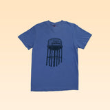 Show your local pride with the Ballad of the Bird Dog Shop Shirt | Brenham Water Tank, featuring a graphic of Brenham's water tower and "Welcome Brenham" on the front.