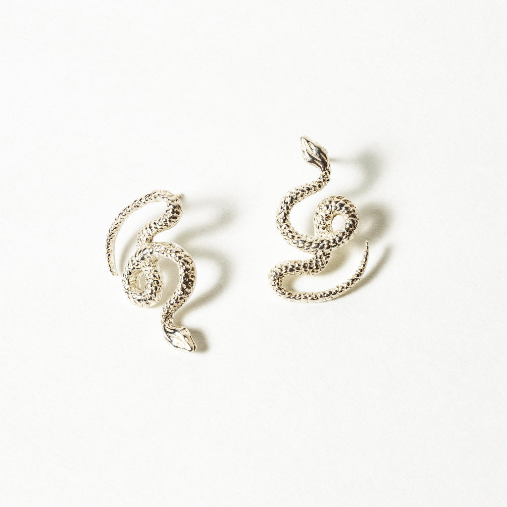 Snake Earrings | Saint Claude - Sterling Silver - Jewelry -