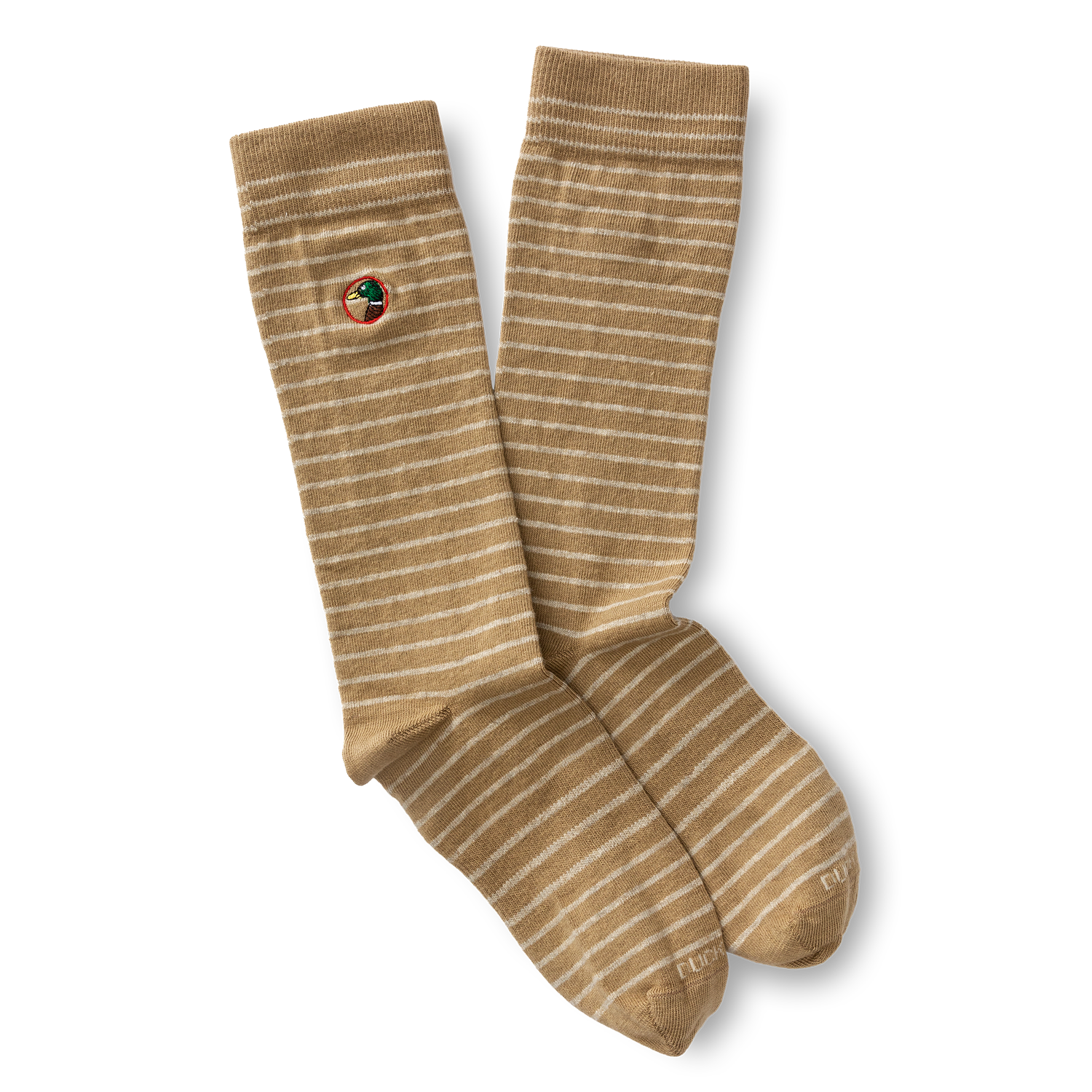 Striped Logo Sock | Duck Head - Khaki - Apparel - Apparel