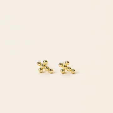 Stud- Cross- Gold Earrings | Jaxkelly - Jewelry - 18k Gold