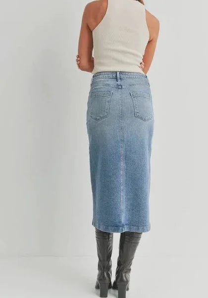 Utility Pocket Midi Skirt | Jbd - Apparel Blue Jeans Cargo