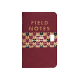 The Vintage | Field Notes notebook by Field Notes is a red dot-ruled memo book with gold lettering and a decorative band, featuring premium Royaltone stock pages for a classic writing experience.