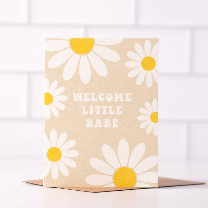 Welcome Little Babe | Daydream Prints - Cards And