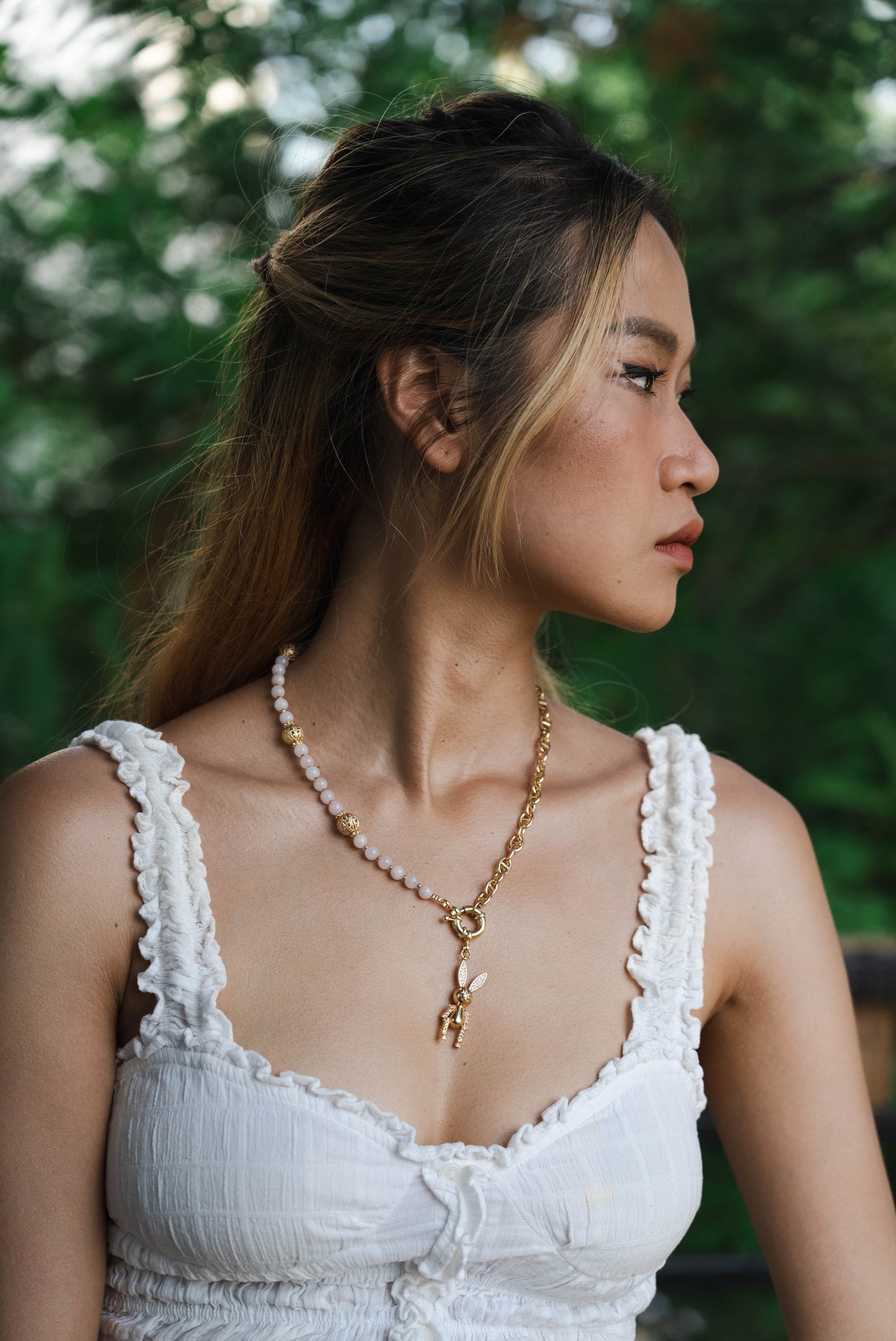 Wonderland Necklace | Minh Atelier - Rose Quartz - Jewelry -