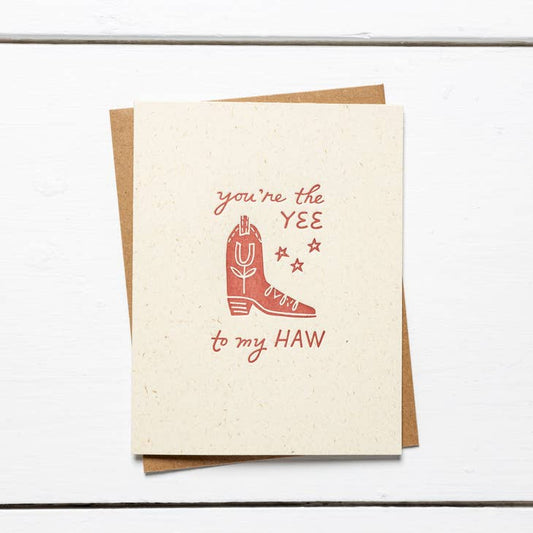 ’you’re The Yee To My Haw’ | Note Card | Jenni Earle