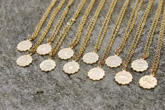 Zodiac Necklace | Vintage Acorn - Aquarius - Accessories