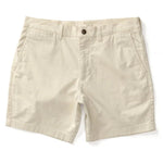 Duck Head 7in Gold School Short in soft cotton twill with front pockets, belt loops, button closure, and 7-inch inseam. Displayed on a white background.