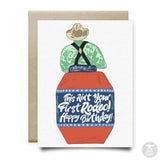 The Ain’t Your First Rodeo Birthday Card by Anvil Cards features a cowboy hat and suspenders design with “This Ain’t Your First Rodeo! Happy Birthday!” on linen A2 card stock. Blank inside for your message.