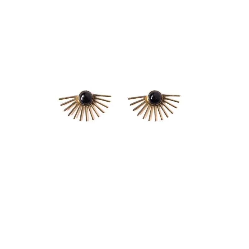 Beam Stud Earrings | Michelle Starbuck Designs - Onyx -