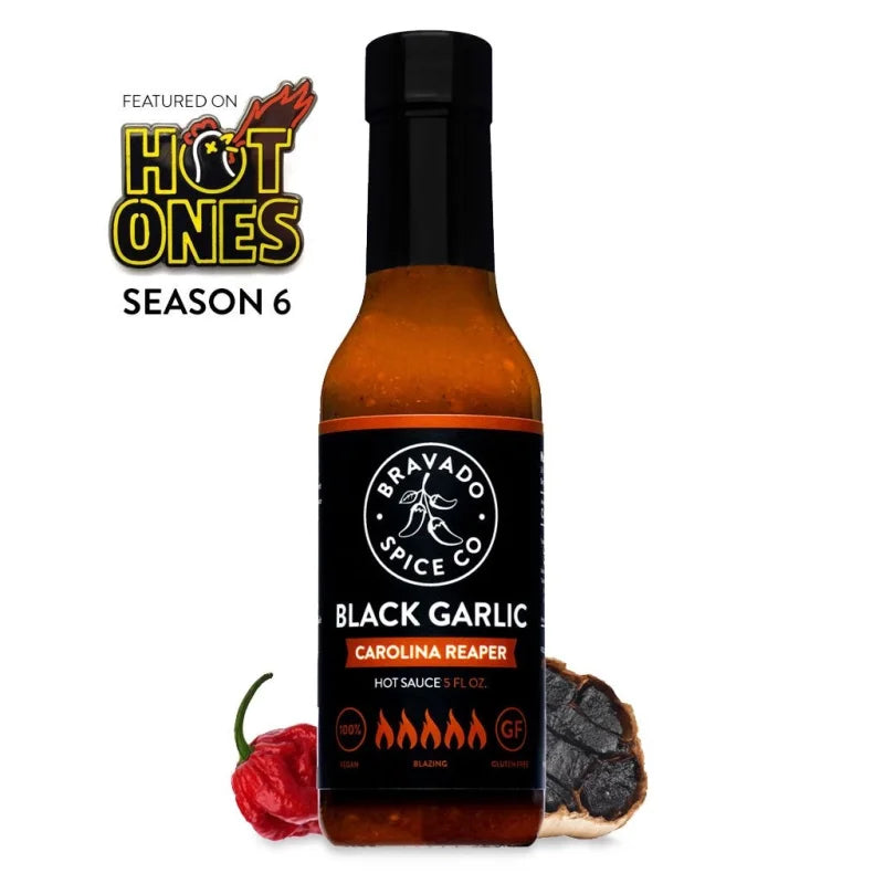 Black Garlic Carolina Reaper Hot Sauce | Bravado Spice -