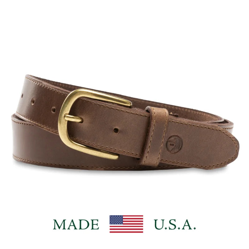 Brown Leather Belt | Duck Head - Leather Goods - Belts -