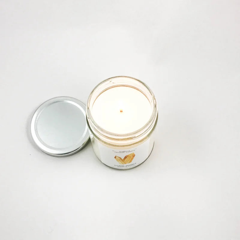 Citrine Crystal Candles With Lid By Jaxkelly