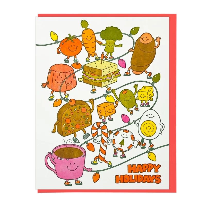 Cards | Happy Holidays Food Friends | Lucky Horse Press -