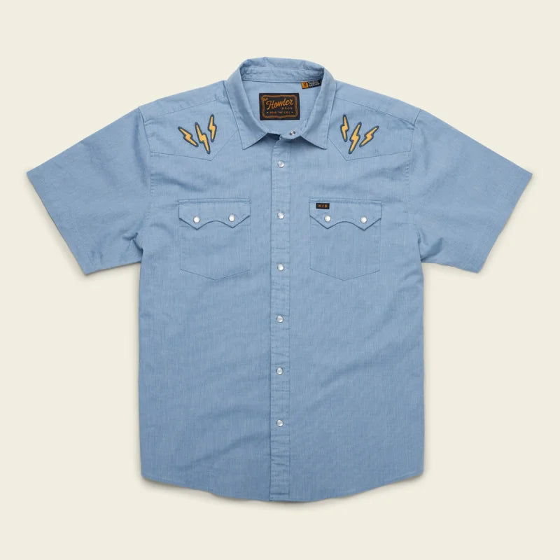 Crosscut Deluxe Shortsleeve | Volts - Blue Chambray | Howler