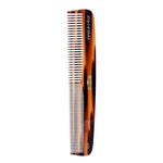 The Uppercut Deluxe CT5 Pocket Comb is a brown and amber Tortoise Shell comb with fine and wide teeth—perfect for versatile, on-the-go styling.
