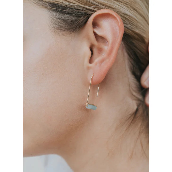 Earrings | Amazonite Gemstone Drop | Jaxkelly - Jewelry -