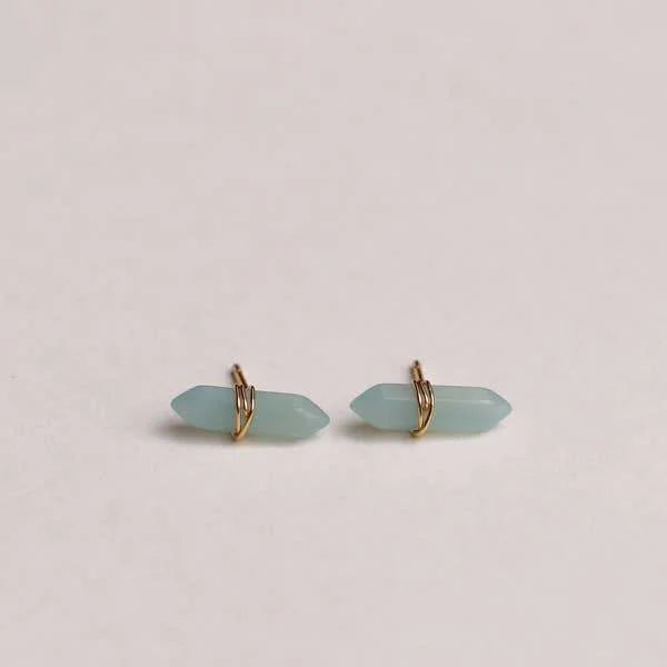 Earrings | Amazonite Mineral Point | Jaxkelly - Jewelry -