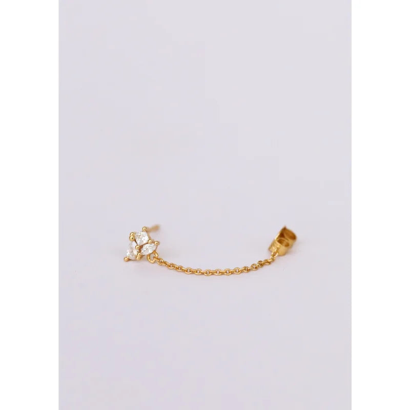 Earrings | Chain Huggie - Cluster | Jaxkelly - Jewelry -
