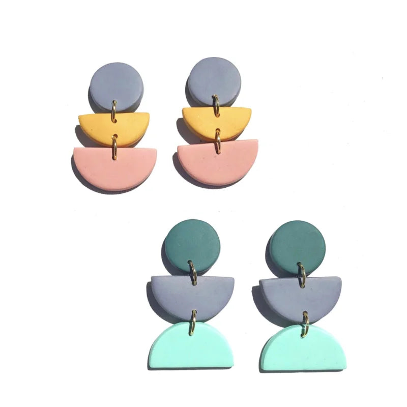 Earrings | Color Block | Sigfus Designs - Jewelry - Clay