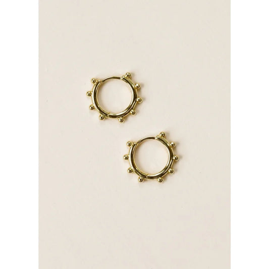 Earrings | Golden Beaded Hoops | Jaxkelly - Jewelry - Beaded