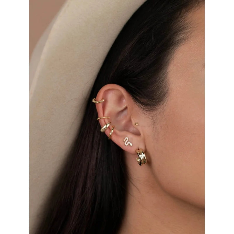 Earrings | Golden Hoops Bold | Jaxkelly - Jewelry -