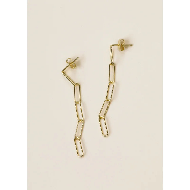 Earrings | Link Drop | Jaxkelly - Jewelry - Amazonite Hoops