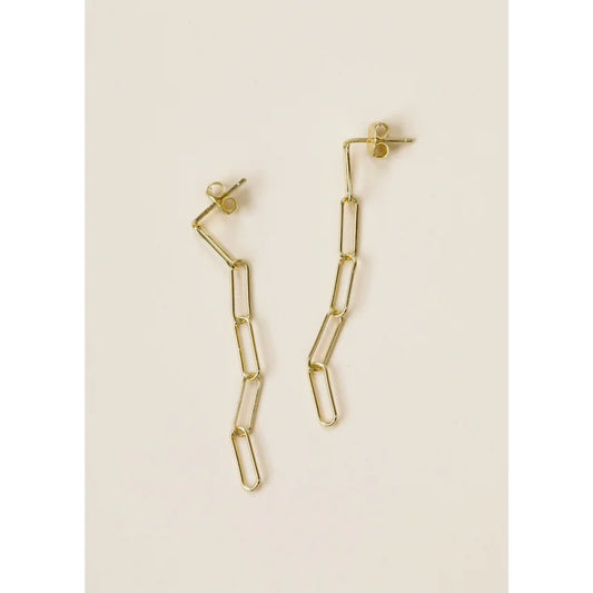 Earrings | Link Drop Jaxkelly - Jewelry Amazonite Hoops