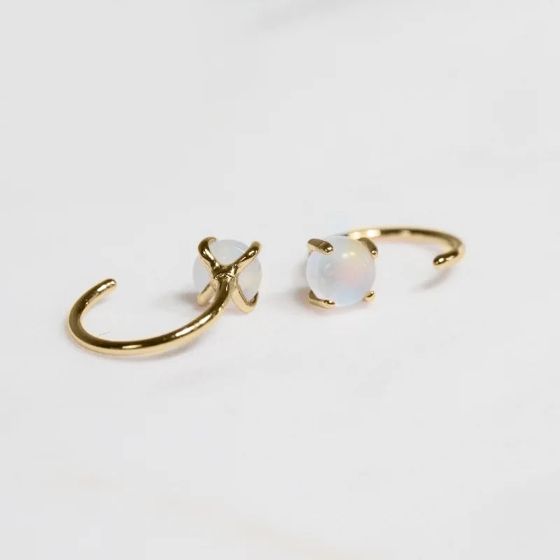 Earrings | Mother Of Pearl Huggies | Jaxkelly - Jewelry -