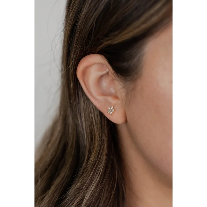 Earrings | Pavé Flower | Jaxkelly - Jewelry - Jewelry - Mini