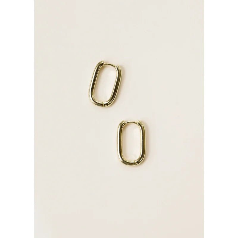 Earrings | Rectangle Hoop | Jaxkelly - Jewelry - Amazonite