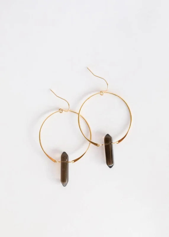 Earrings | Smokey Quartz | Jaxkelly - Accessories - Crystal