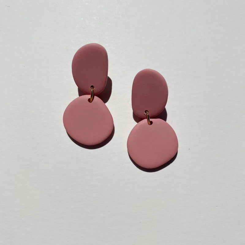 Earrings | Stone Drops | Sigfus Designs - Dusty Pink -