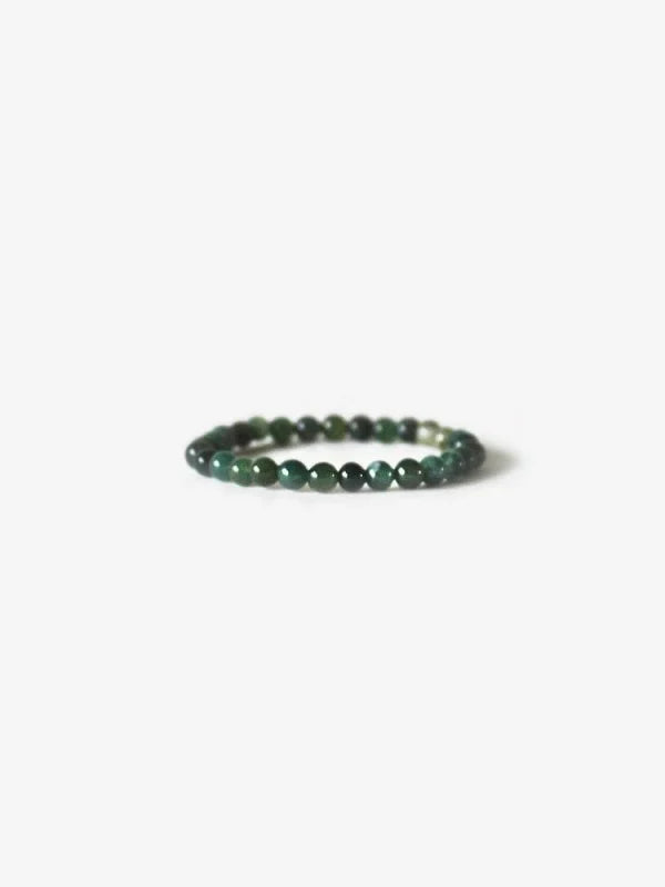 Emerald Green Bea Ring Displayed In Earth Bracelet | Branco For Power & Healing.