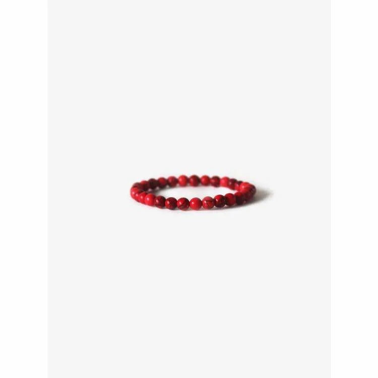 Earth Bracelet | Branco - Red Howlite - Jewelry - Beads -